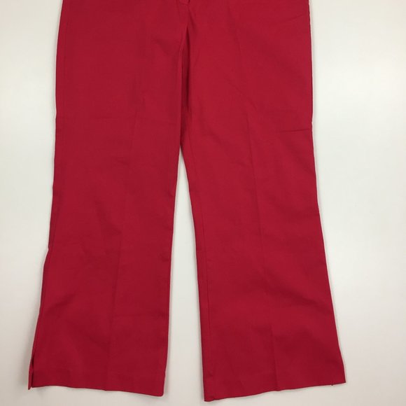 NWT BEBE SYDNEY Dark Pink Slit Hem Cropped/Ankle Dress Pants - Picture 8 of 11